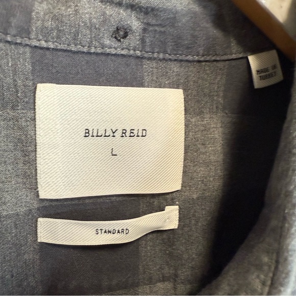 BILLY REID Tuscumbia Gray Plaid Button Down Shirt Men’s L Large - Picture 5 of 8